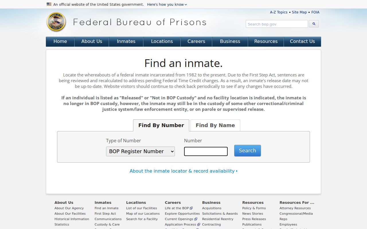 Gould criminal records Federal Bureau of Prisons inmate locator