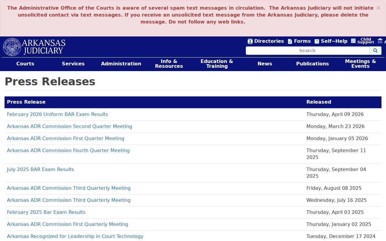 Grady criminal records Arkansas Judiciary press archive