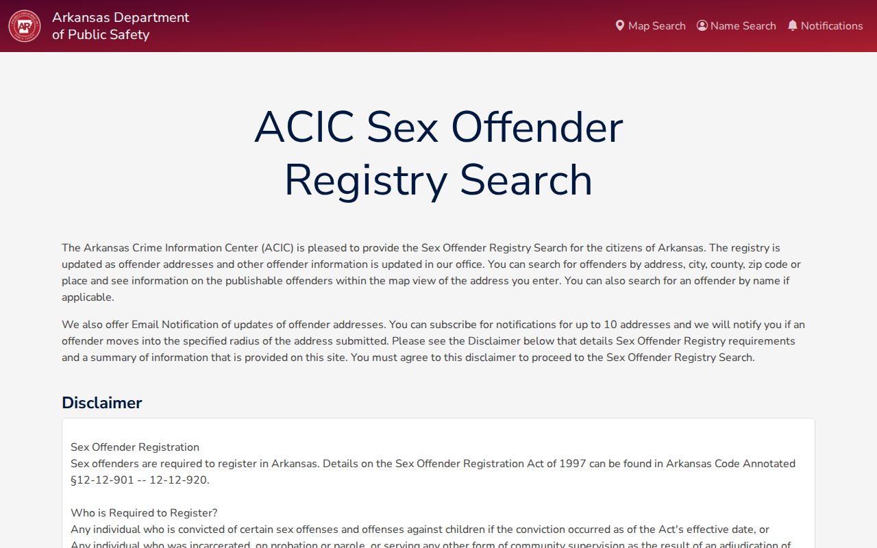 Lincoln County sex offender search in the Arkansas registry